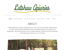 Tablet Screenshot of latshawapiaries.com